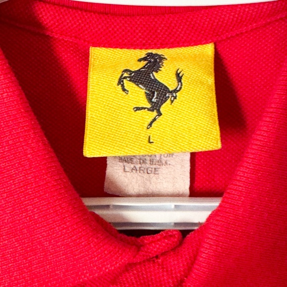 Vintage 1996 Scuderia Ferrari Red Polo Shirt F1 Racing Top Cotton Size L - Picture 5 of 10